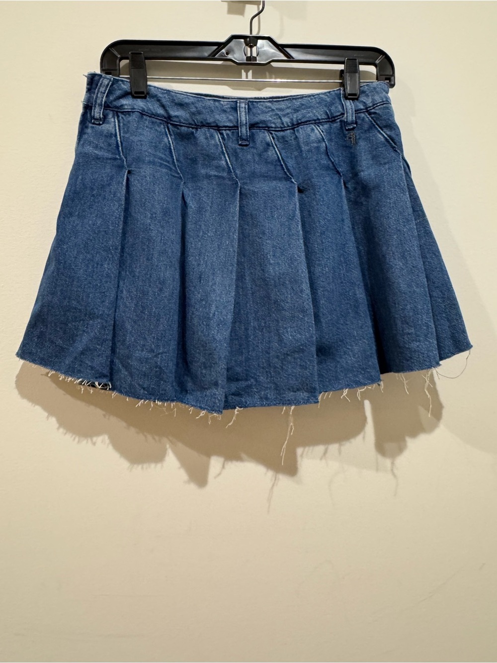 Pilcro Denim slanted Pleated Mini Skort - Blue Sz25 new